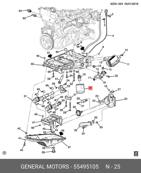 фото GM 55495105 Фильтр масляный GM 55495105 Фильтр масляный