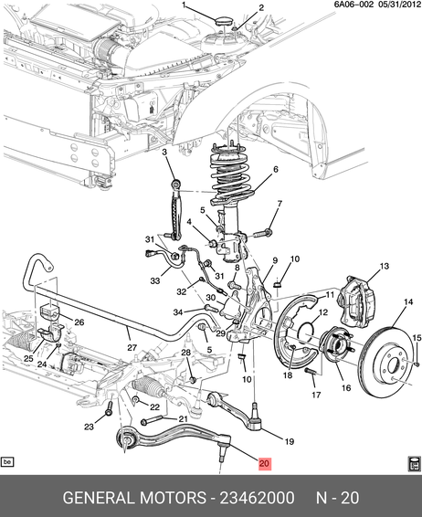 фото GM 23462000 Рычаг подвески GM 23462000 Рычаг подвески