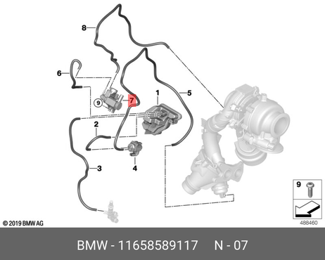 фото BMW 11658589117 Преобразователь давления BMW 11658589117 Преобразователь давления