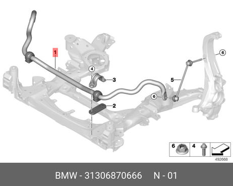 фото BMW 31306870666 Стабилизатор BMW 31306870666 Стабилизатор