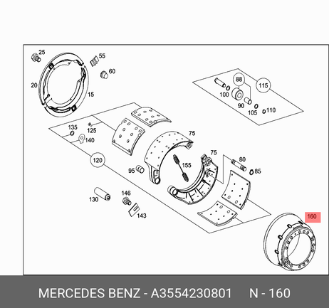 фото Mercedes A355 423 08 01 Барабан тормозной Mercedes A355 423 08 01 Барабан тормозной