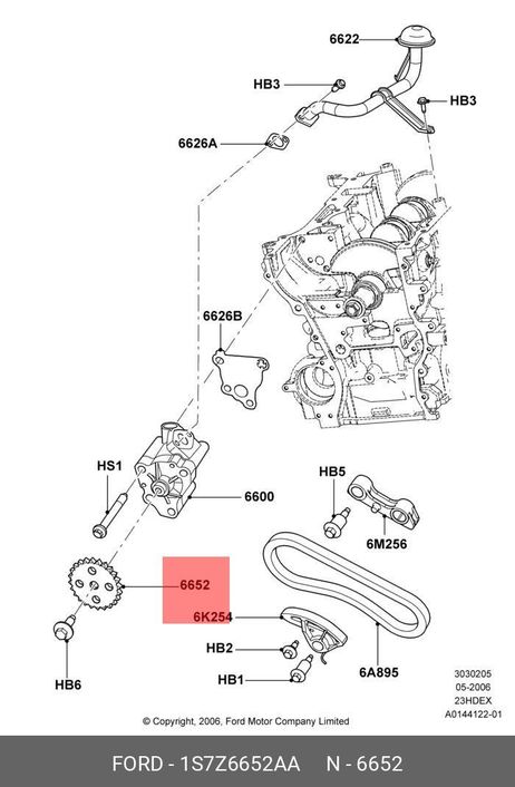 фото Ford 1S7Z6652AA Комплект ГРМ Ford 1S7Z6652AA Комплект ГРМ