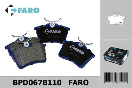 фото Faro BPD067B110 Колодки тормозные дисковые задн. | зад | Faro BPD067B110 Колодки тормозные дисковые задн. | зад |