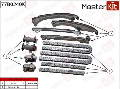 фото Master KiT 77B0240K Комплект цепи ГРМ Master KiT 77B0240K Комплект цепи ГРМ