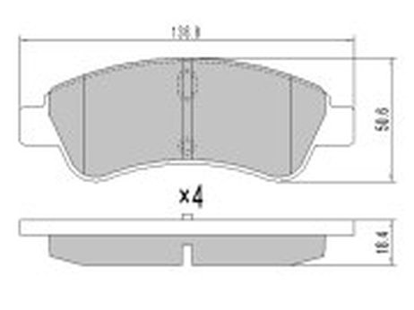 HOSU HSBR0085 Колодки тормозные перед peugeot partner 06-