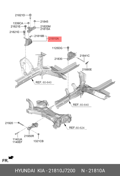 фото Hyundai/Kia 21810J7200 Опорный узел двигателя Hyundai/Kia 21810J7200 Опорный узел двигателя
