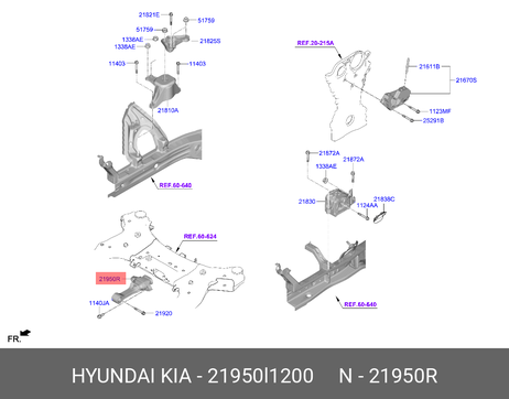 фото Hyundai/Kia 21950L1200 Опорный узел двигателя Hyundai/Kia 21950L1200 Опорный узел двигателя