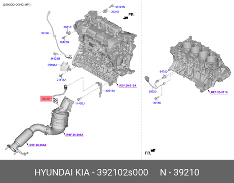 фото Hyundai/Kia 392102S000 Электрохимический лямбда-зонд для регулировки состава топливной смеси Hyundai/Kia 392102S000 Электрохимический лямбда-зонд для регулировки состава топливной смеси