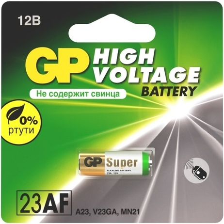 фото GP Batteries GP23AFRA-2F1 Батарейка a23/mn21 12V для брелоков сигнализаций щелочная 1 шт. GP Batteries GP23AFRA-2F1 Батарейка a23/mn21 12V для брелоков сигнализаций щелочная 1 шт.