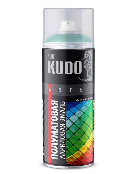 фото KUDO KU-0A5021 Эмаль универсальная акриловая satin RAL Бирюзовая RAL 5021 520 мл KUDO KU-0A5021 Эмаль универсальная акриловая satin RAL Бирюзовая RAL 5021 520 мл