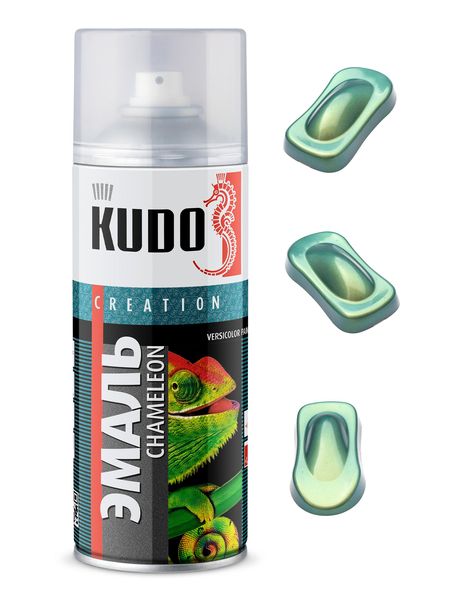 фото KUDO KU-C267-4 Эмаль декоративная chameleon Бирюзовая симфония 520 мл KUDO KU-C267-4 Эмаль декоративная chameleon Бирюзовая симфония 520 мл
