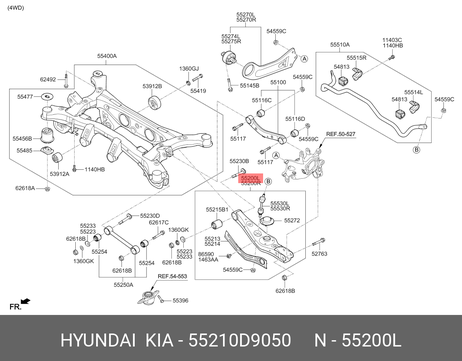 фото Hyundai/Kia 55210 D9050 Сайлентблок балки Hyundai/Kia 55210 D9050 Сайлентблок балки
