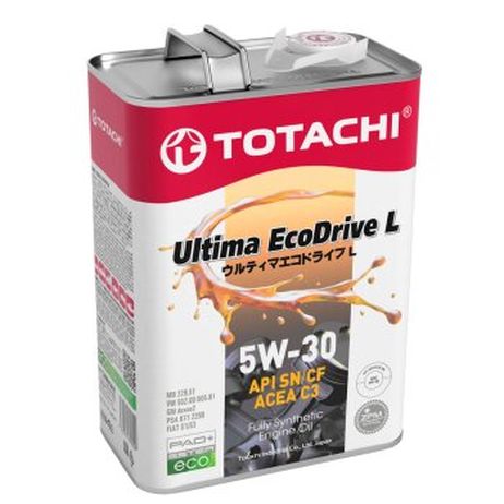фото Totachi 12104 5w-30 Ultima EcoDrive l sn/cf, acea C3 4л (синт. мотор. масло) Totachi 12104 5w-30 Ultima EcoDrive l sn/cf, acea C3 4л (синт. мотор. масло)
