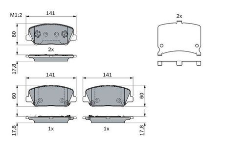 фото Bosch 0 986 494 671 Колодки тормозные дисковые | перед | Bosch 0 986 494 671 Колодки тормозные дисковые | перед |