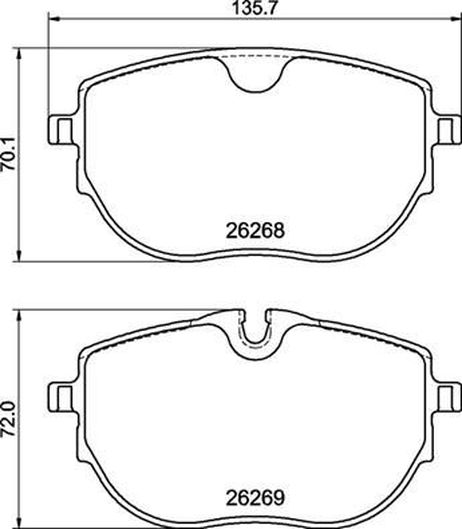 фото Brembo P 85 187 Колодки тормозные дисковые | перед | Brembo P 85 187 Колодки тормозные дисковые | перед |