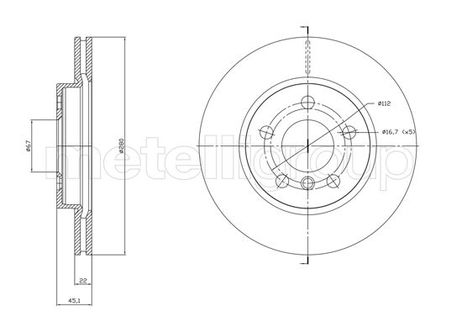 фото Metelli 23-1770C Тормозной диск Metelli 23-1770C Тормозной диск