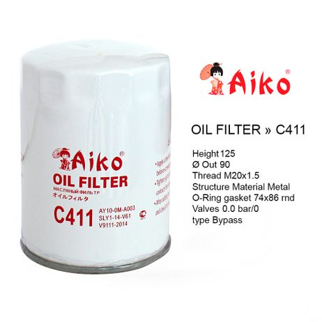 фото Aiko C411 Фильтр масляный Aiko C411 Фильтр масляный