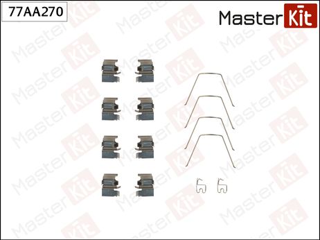 фото Master KiT 77AA270 Комплект установочный тормозных колодок | перед прав/лев | Master KiT 77AA270 Комплект установочный тормозных колодок | перед прав/лев |