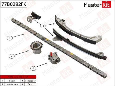 фото Master KiT 77B0292FK Комплект цепи ГРМ Master KiT 77B0292FK Комплект цепи ГРМ