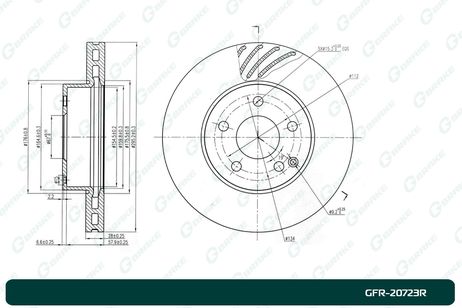 фото G-brake GFR20723R Диск тормозной слотированный вентилируемый gfr-20723r правый G-brake GFR20723R Диск тормозной слотированный вентилируемый gfr-20723r правый