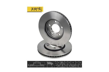 фото ZENTPARTS Z06156 Диск торм. пер. Chrysler Voyager III 00 ZENTPARTS Z06156 Диск торм. пер. Chrysler Voyager III 00