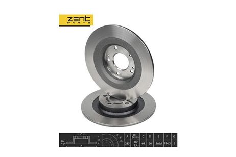 фото ZENTPARTS Z06092 Диск тормозной задний Mitsubishi asx/l ZENTPARTS Z06092 Диск тормозной задний Mitsubishi asx/l
