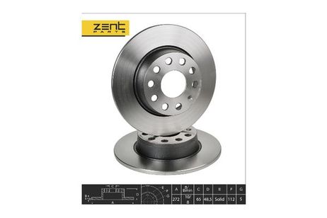 фото ZENTPARTS Z05991 Диск тормозной задний Audi A3 ZENTPARTS Z05991 Диск тормозной задний Audi A3