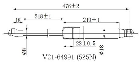 фото JETT V2164991 Амортизатор багажника v21-64991 JETT V2164991 Амортизатор багажника v21-64991