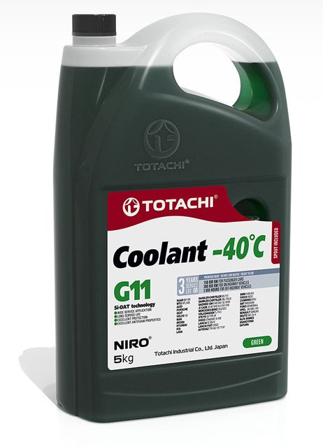 фото Totachi 43205 Антифриз, готовый раствор niro coolant G11 -40°c зелёный 5кг Totachi 43205 Антифриз, готовый раствор niro coolant G11 -40°c зелёный 5кг