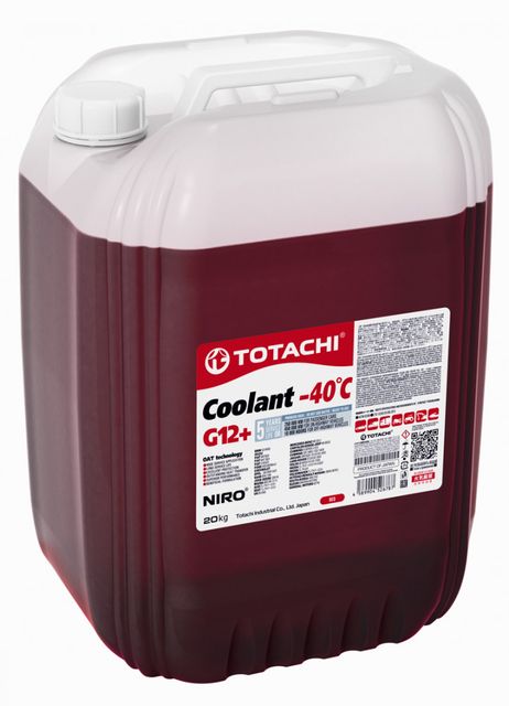 фото Totachi 43120 Антифриз, готовый раствор niro coolant g12+ -40°c красный 20кг Totachi 43120 Антифриз, готовый раствор niro coolant g12+ -40°c красный 20кг