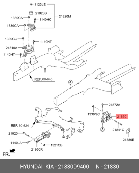 фото Hyundai/Kia 21830D9400 Опора КПП Hyundai/Kia 21830D9400 Опора КПП