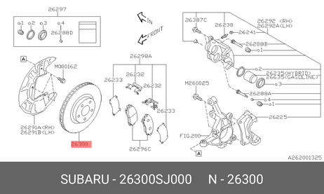фото Subaru 26300SJ000 Диск тормозной передний Subaru 26300SJ000 Диск тормозной передний