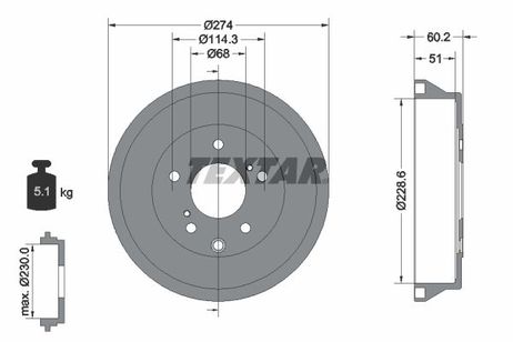 фото Textar 94047800 Барабан тормозной Textar 94047800 Барабан тормозной