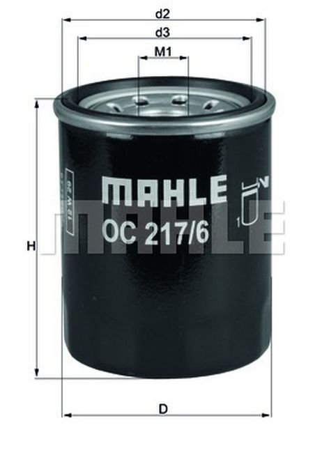фото Mahle OC 217/6 A Фильтр масляный Mahle OC 217/6 A Фильтр масляный