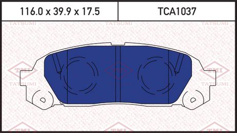 фото TATSUMI TCA1037 Колодки тормозные дисковые | зад | TATSUMI TCA1037 Колодки тормозные дисковые | зад |