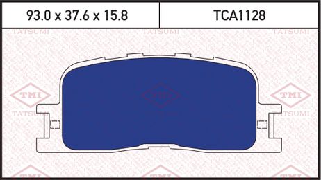 фото TATSUMI TCA1128 Колодки тормозные дисковые | зад | TATSUMI TCA1128 Колодки тормозные дисковые | зад |