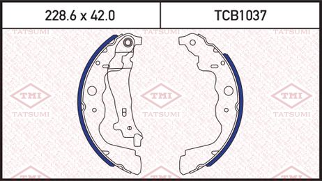 фото TATSUMI TCB1037 Колодки тормозные барабанные | зад | TATSUMI TCB1037 Колодки тормозные барабанные | зад |