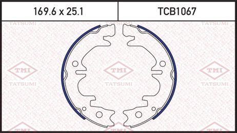 фото TATSUMI TCB1067 Колодки тормозные барабанные | зад | TATSUMI TCB1067 Колодки тормозные барабанные | зад |