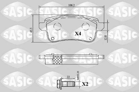 фото Sasic 6214049 Колодки тормозные дисковые Sasic 6214049 Колодки тормозные дисковые