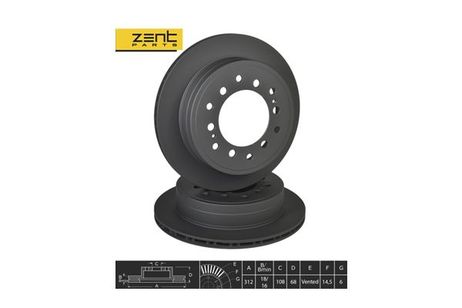 фото ZENTPARTS Z06280 Диск тормозной задний Lexus GX, Toyota ZENTPARTS Z06280 Диск тормозной задний Lexus GX, Toyota