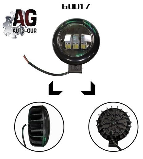 Auto-GUR G0017 Фара дополнит.LED 6 Cree 16Вт,круглая 115х135х50мм