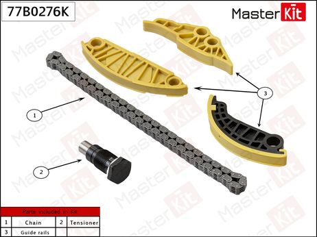 фото Master KiT 77B0276K Комплект балансировочной цепи ГРМ Master KiT 77B0276K Комплект балансировочной цепи ГРМ