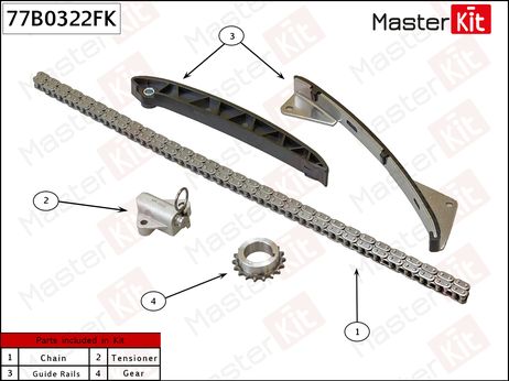 фото Master KiT 77B0322FK Комплект цепи ГРМ Master KiT 77B0322FK Комплект цепи ГРМ