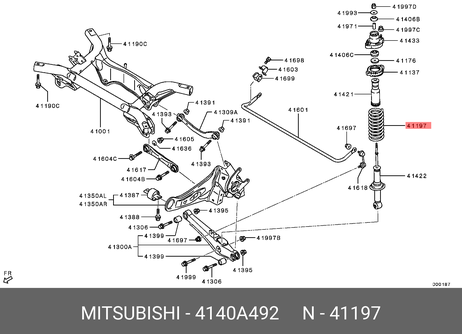 фото Mitsubishi 4140A492 пружина подвески Mitsubishi 4140A492 пружина подвески