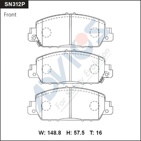фото ADVICS SN312P Дисковые тормозные колодки ADVICS SN312P Дисковые тормозные колодки
