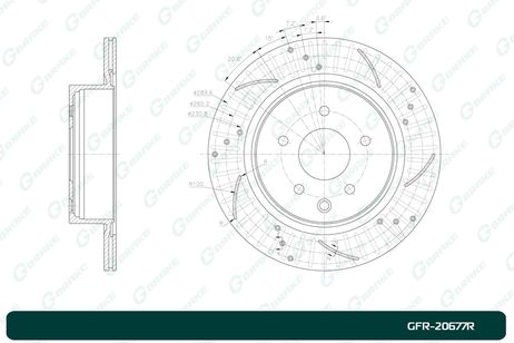 фото G-brake GFR-20677R Диск тормозной перфорированный правый G-brake GFR-20677R Диск тормозной перфорированный правый
