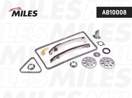 Miles AB10008 Комплект цепи ГРМ toyota avensis 2.0i/2.4i 16V 1azfe/2azfe 01- co звездочками