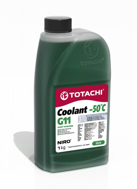 фото Totachi 44701 Антифриз, готовый раствор niro coolant G11 -50°c зелёный 1кг Totachi 44701 Антифриз, готовый раствор niro coolant G11 -50°c зелёный 1кг
