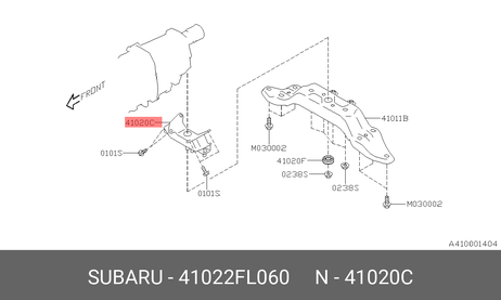 фото Subaru 41022FL060 Опора двигателя Subaru 41022FL060 Опора двигателя