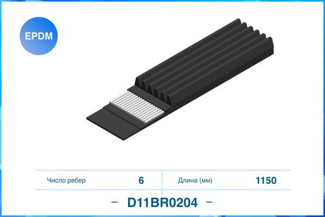 фото CWORKS D11BR0204 Ремень поликлиновой CWORKS D11BR0204 Ремень поликлиновой